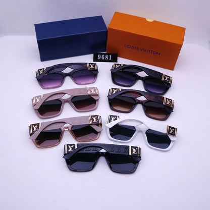 Lunettes de soleil carrées unisexe vintage