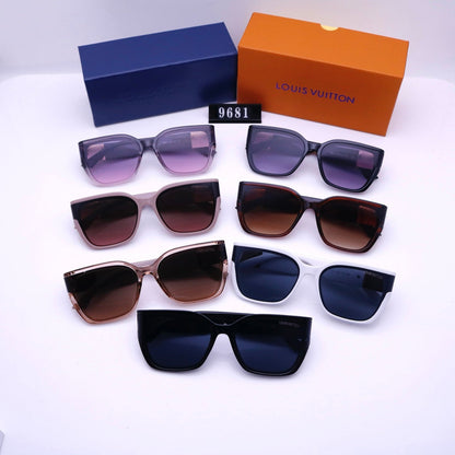 Lunettes de soleil carrées unisexe vintage