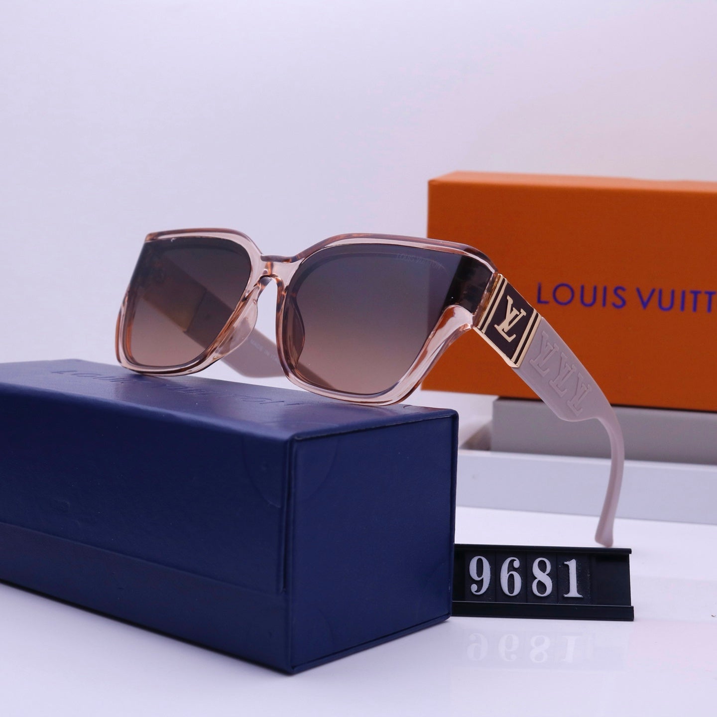 Lunettes de soleil carrées unisexe vintage