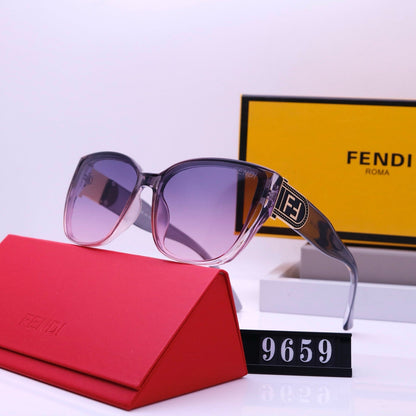 Lunettes de soleil carrées à grande monture vintage F