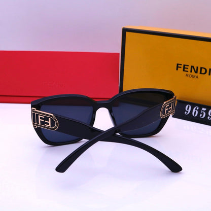 Lunettes de soleil carrées à grande monture vintage F