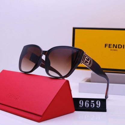 Lunettes de soleil carrées à grande monture vintage F