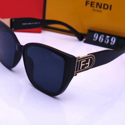 Lunettes de soleil carrées à grande monture vintage F