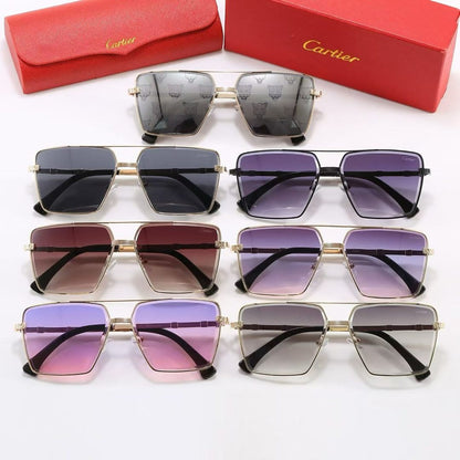 Square Aviator Sunglasses, Double Bridge UV400 Polarized Fashion Shades