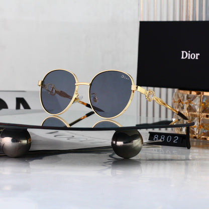 5 Color Round Metal Decor Sunglasses 8802