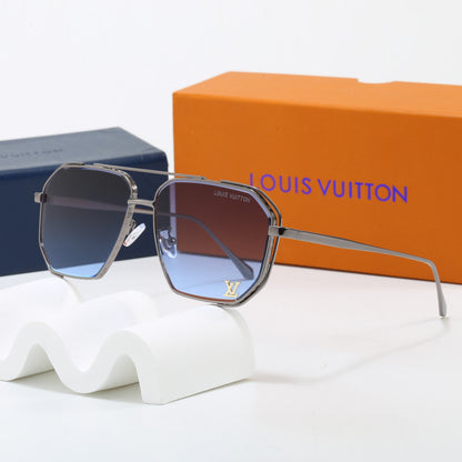 7 Color Double Bridge Square Sunglasses 6A011