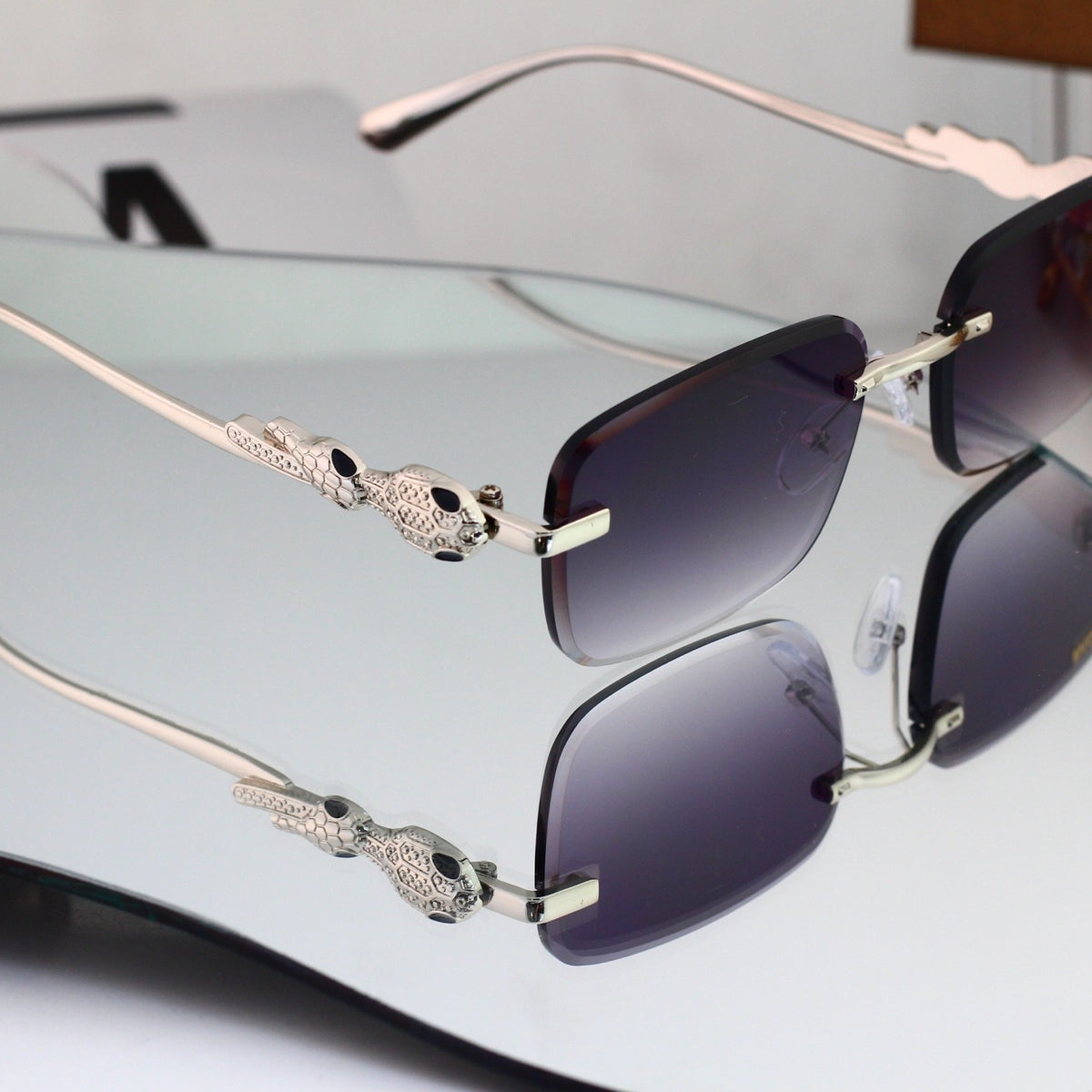 6 Color Rimless Square Serpent Sunglasses