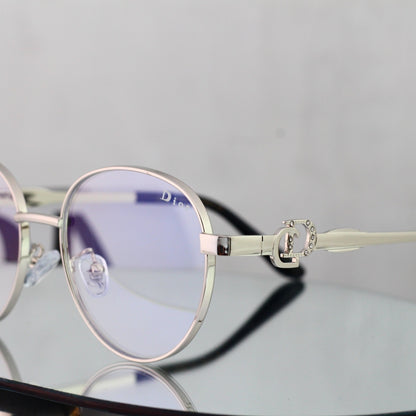 5 Color Round Metal Decor Sunglasses 8802