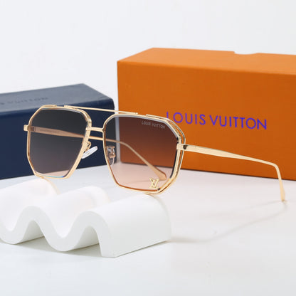 7 Color Double Bridge Square Sunglasses 6A011