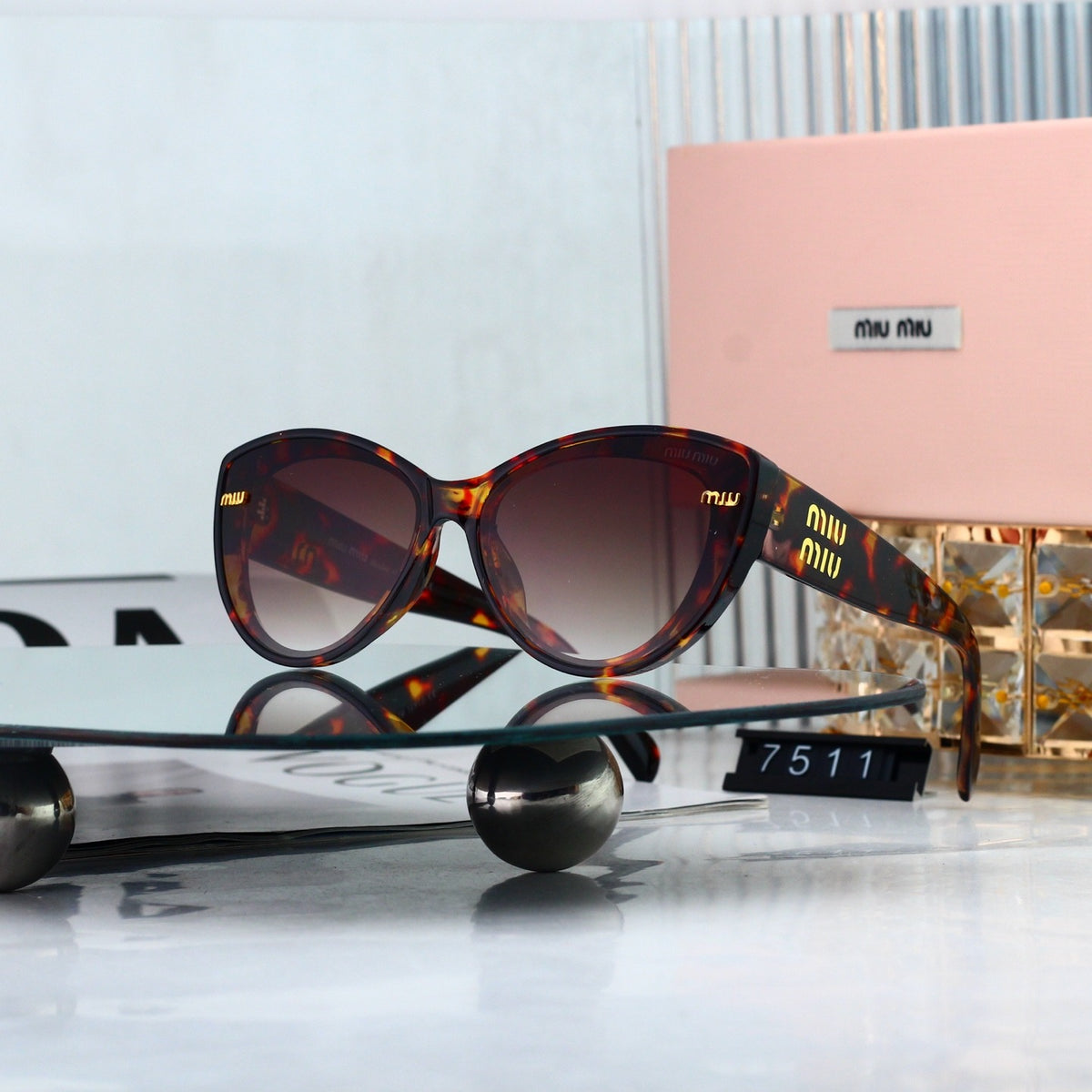 6 Color Cat Eye Decor Sunglasses 7511