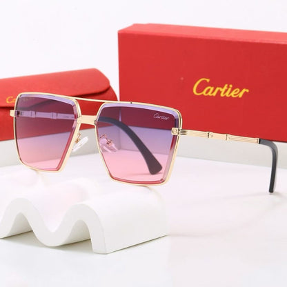 Square Aviator Sunglasses, Double Bridge UV400 Polarized Fashion Shades