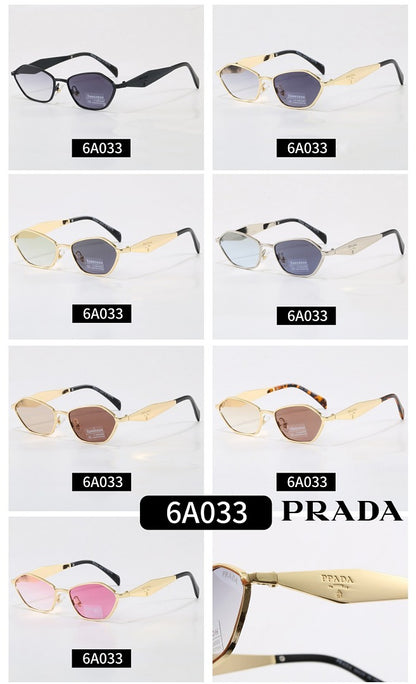 Irregular Metal Frame Sunglasses, Tortoise Temple UV400 Polarized Fashion Shades 6A003