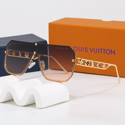 7 Color Shield One-Piece Metal Sunglasses