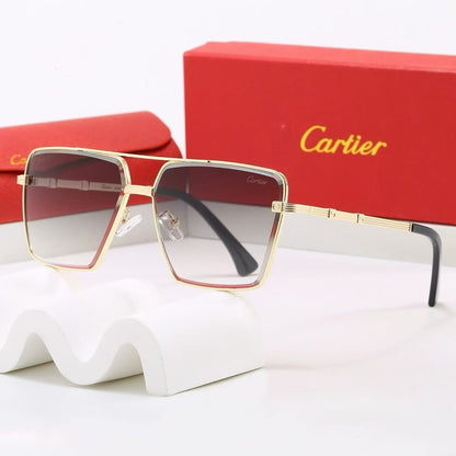 Square Aviator Sunglasses, Double Bridge UV400 Polarized Fashion Shades