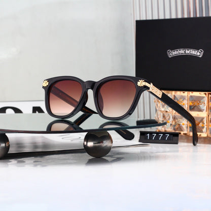7 Color Square Sunglasses, Cross Detail UV400 Polarized Fashion Shades 1777