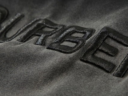 T-shirt brodé vieilli délavé