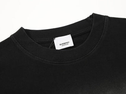 T-shirt brodé vieilli délavé