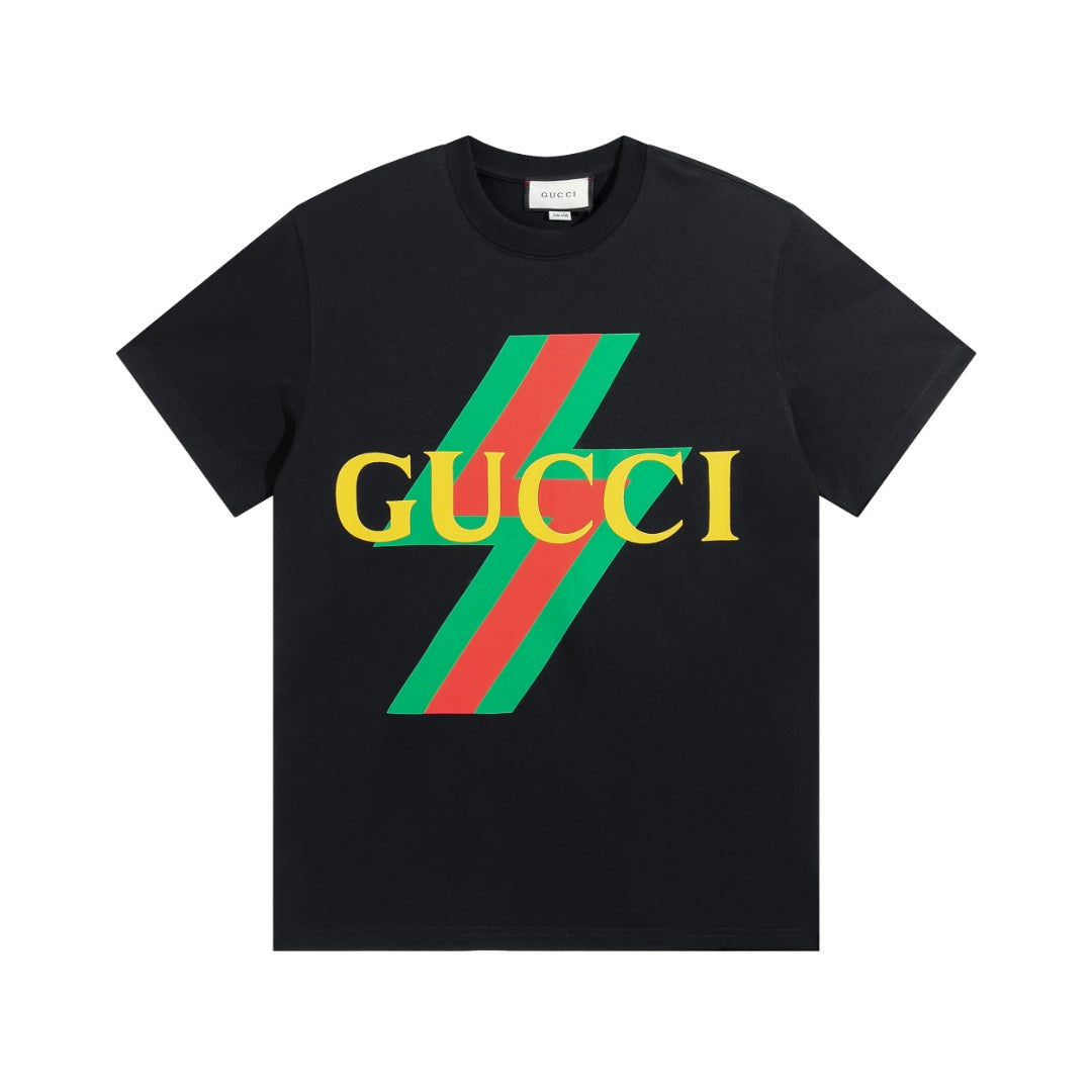 T-shirt en coton imprimé éclair
