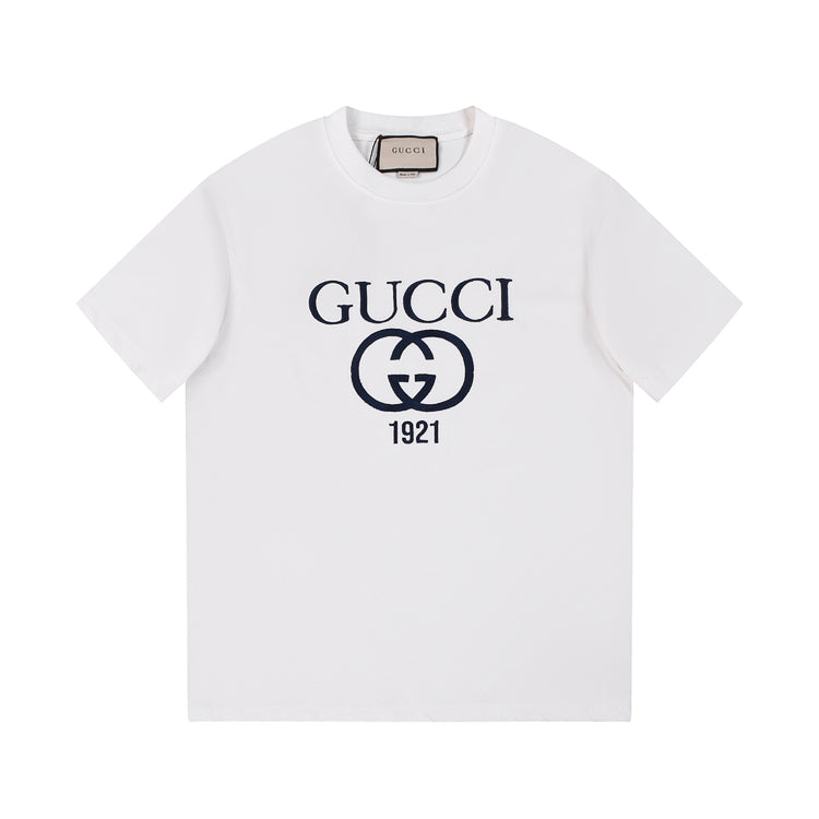T-shirt en coton imprimé lettre simple