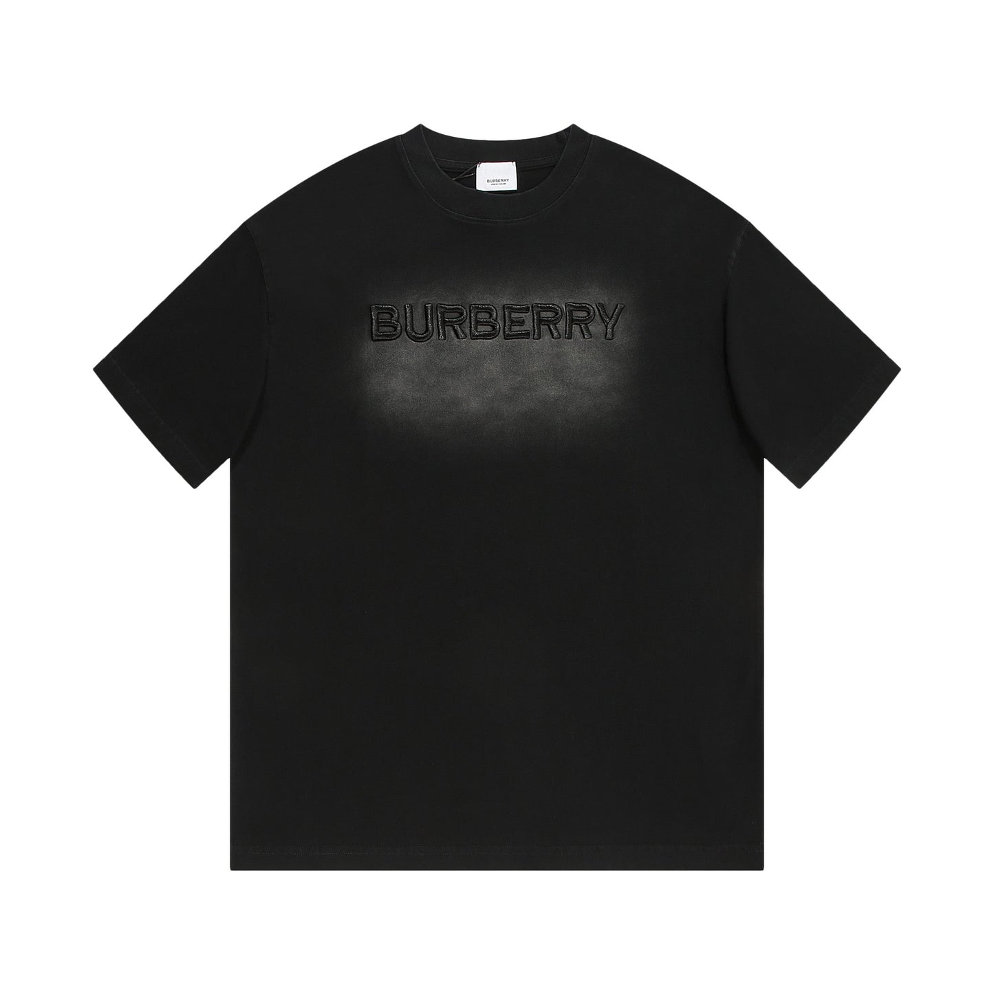 T-shirt brodé vieilli délavé