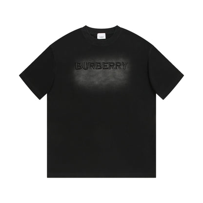 T-shirt brodé vieilli délavé