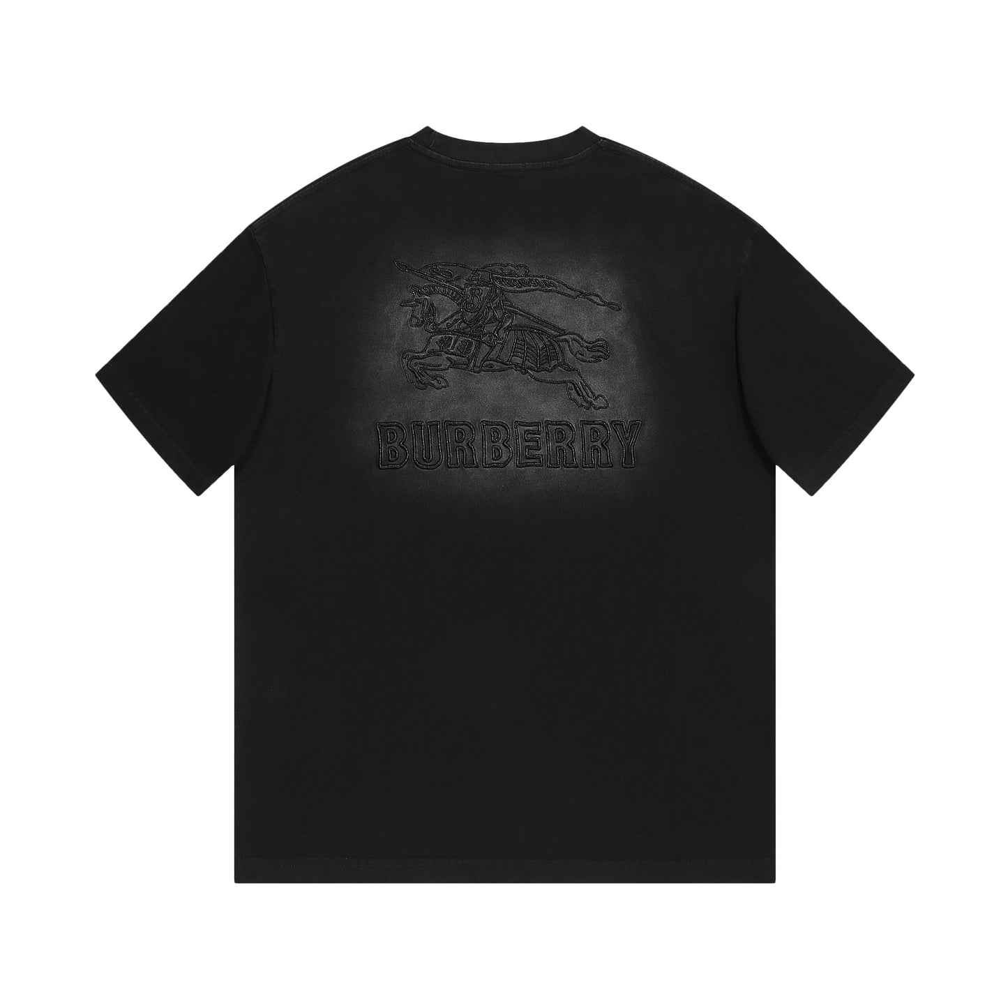 T-shirt brodé vieilli délavé
