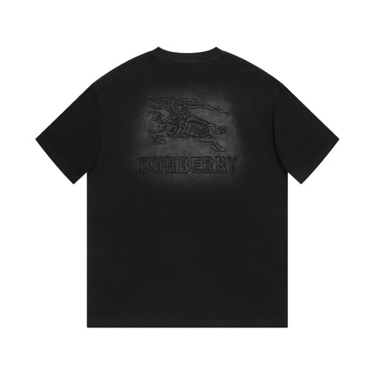 T-shirt brodé vieilli délavé