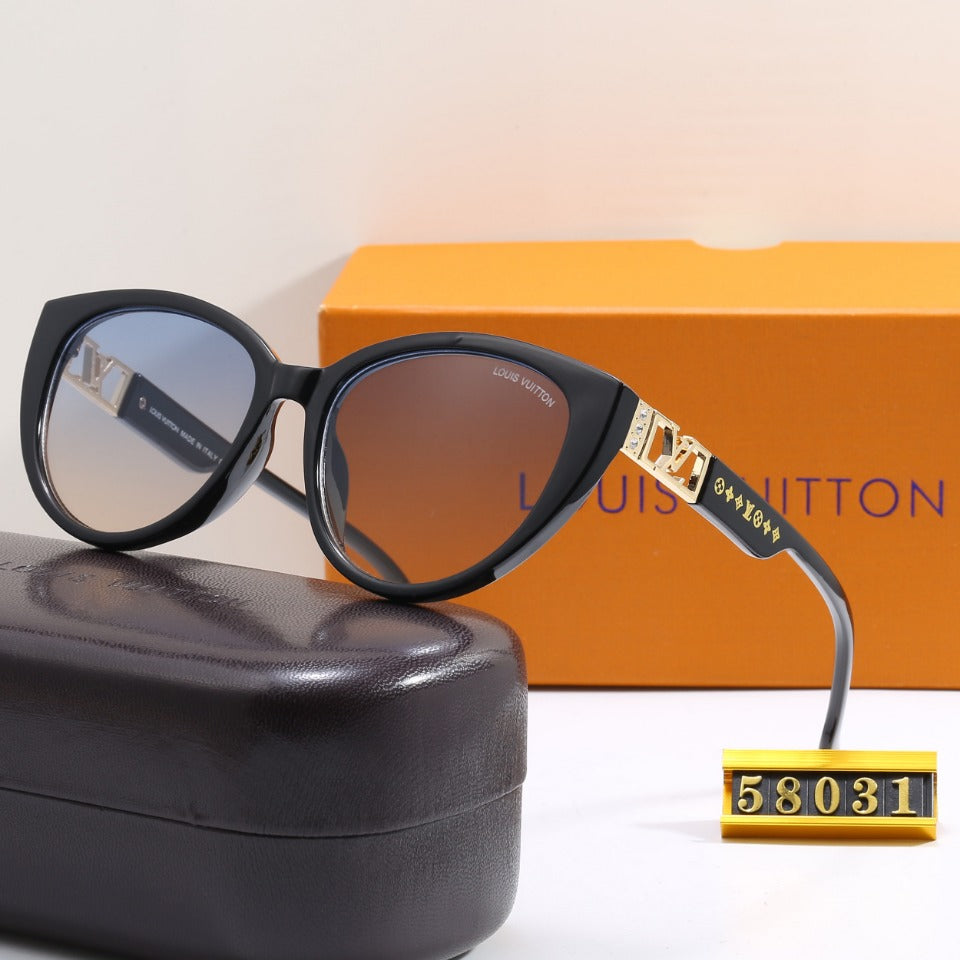 Lunettes de soleil à monture ajourée en losange