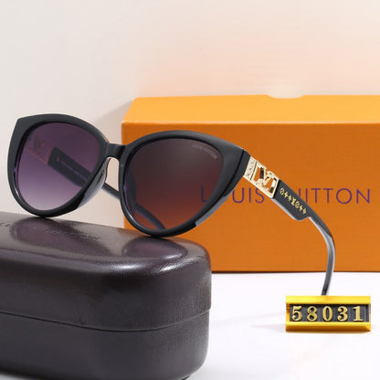 Lunettes de soleil à monture ajourée en losange
