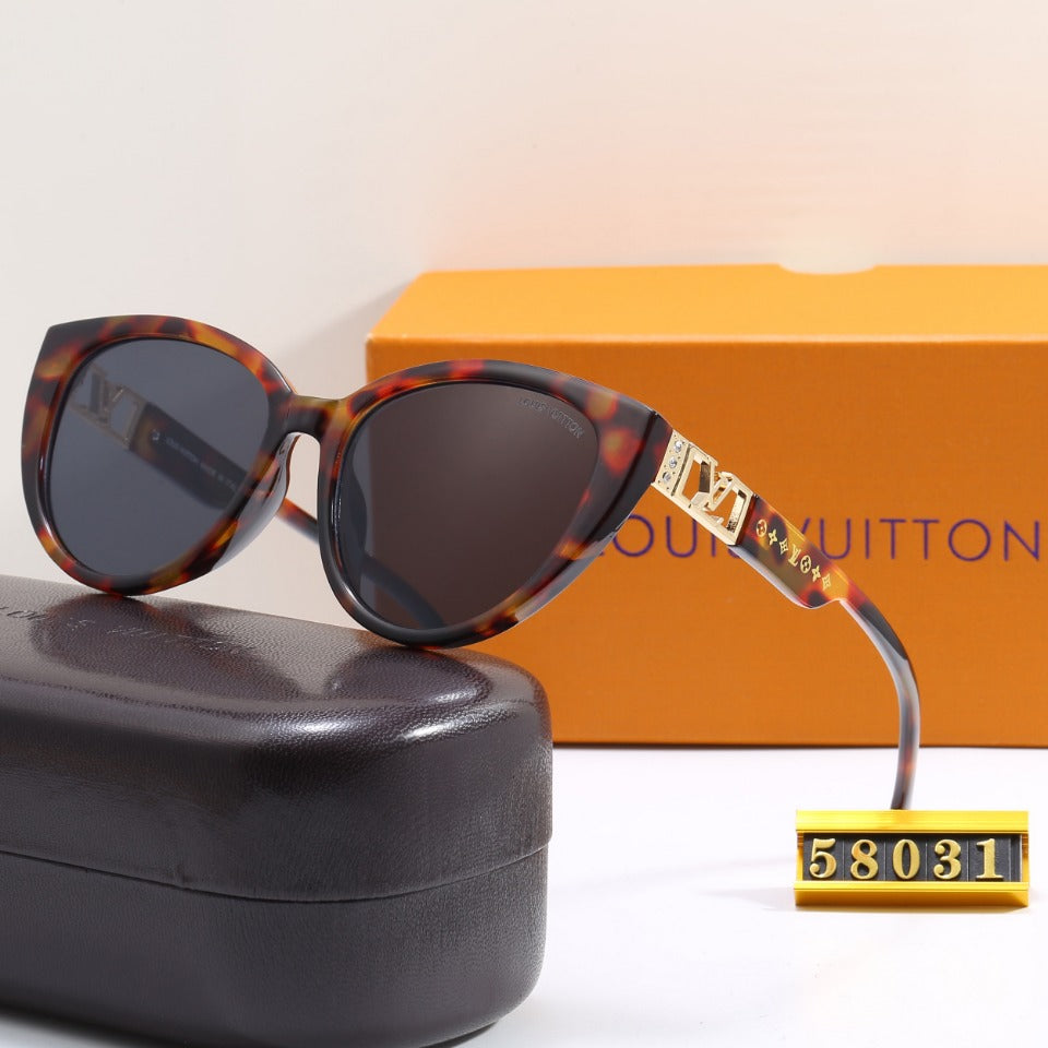Lunettes de soleil à monture ajourée en losange
