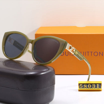 Lunettes de soleil à monture ajourée en losange