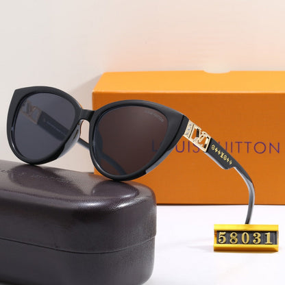 Lunettes de soleil à monture ajourée en losange