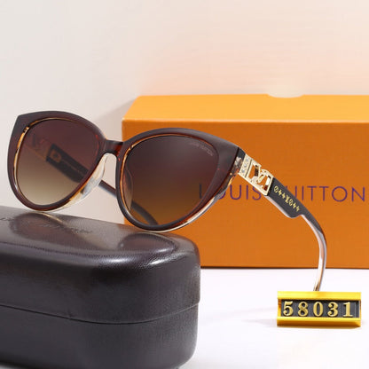 Lunettes de soleil à monture ajourée en losange