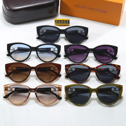 Lunettes de soleil à monture ajourée en losange