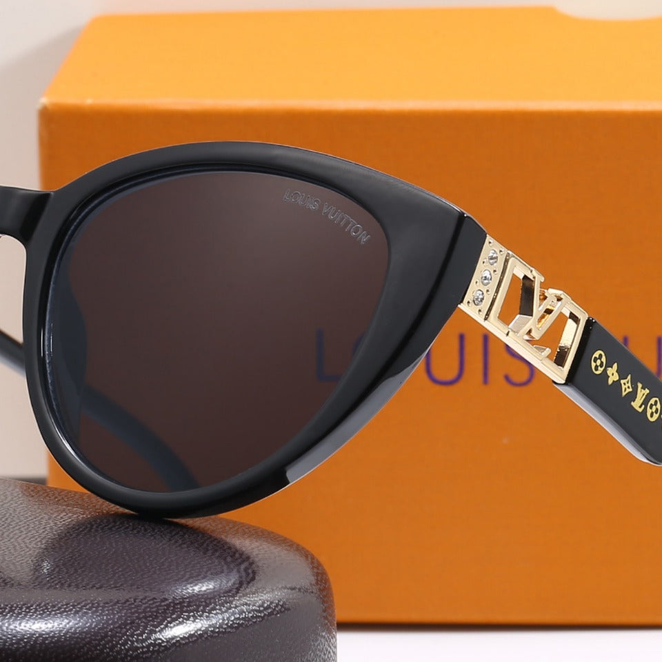 Lunettes de soleil à monture ajourée en losange