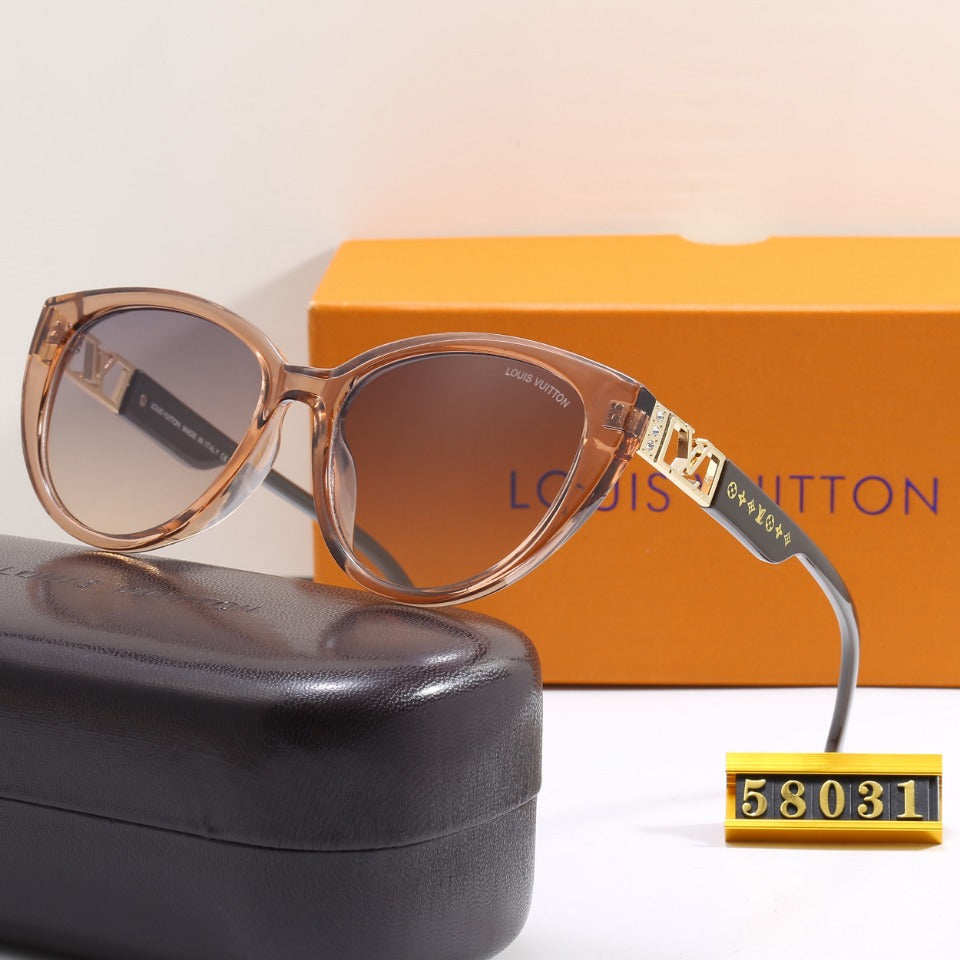 Lunettes de soleil à monture ajourée en losange