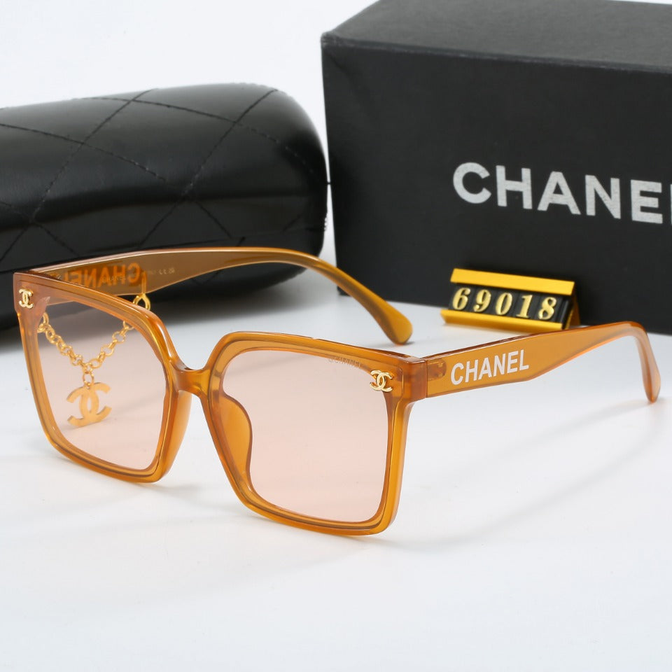 Lunettes de soleil à pendentif en métal fantaisie