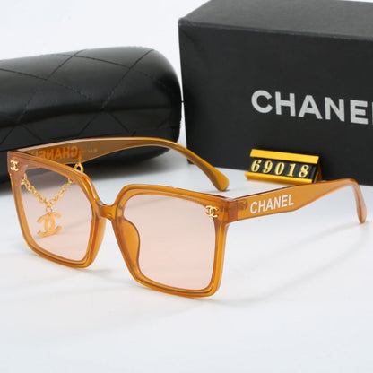 Lunettes de soleil à pendentif en métal fantaisie