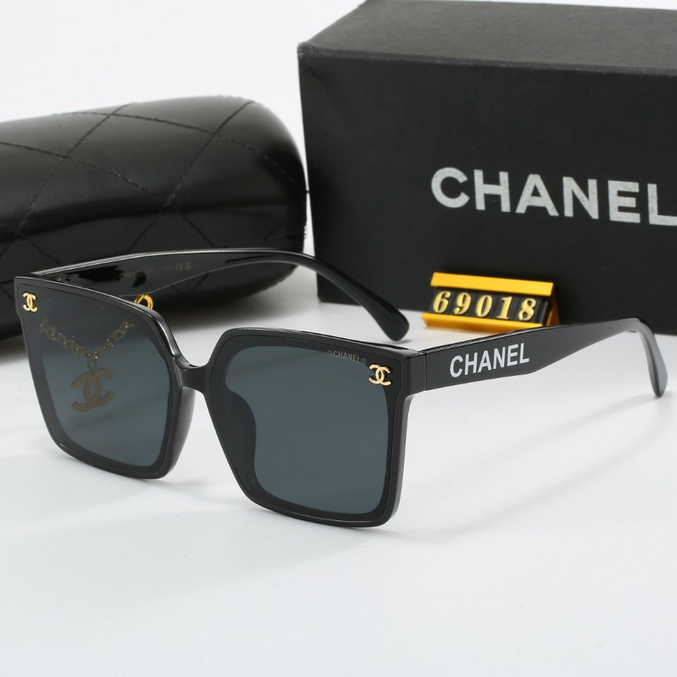 Lunettes de soleil à pendentif en métal fantaisie