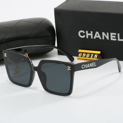 Lunettes de soleil à pendentif en métal fantaisie