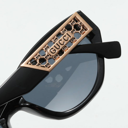 Gafas de sol retro de metal ahuecado