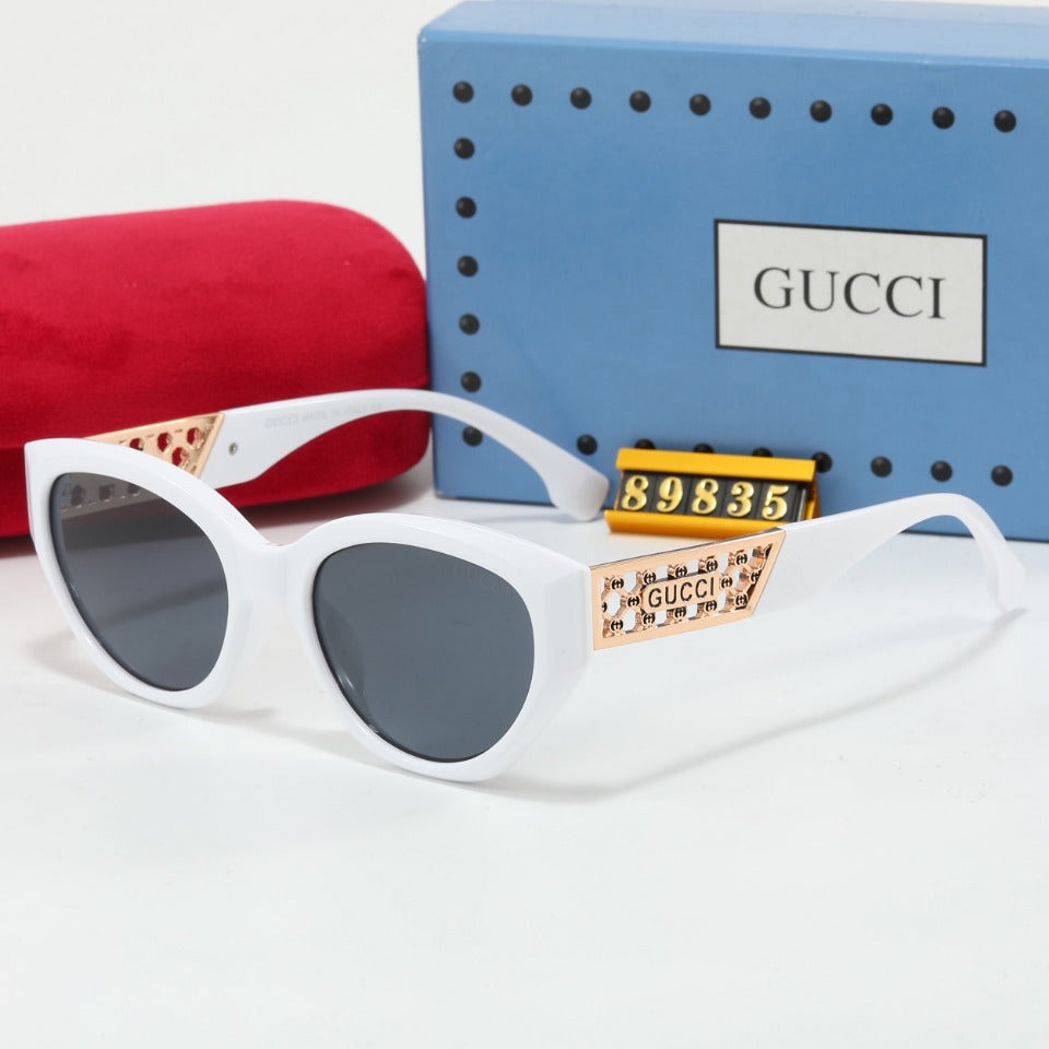Lunettes de soleil rétro en métal creux