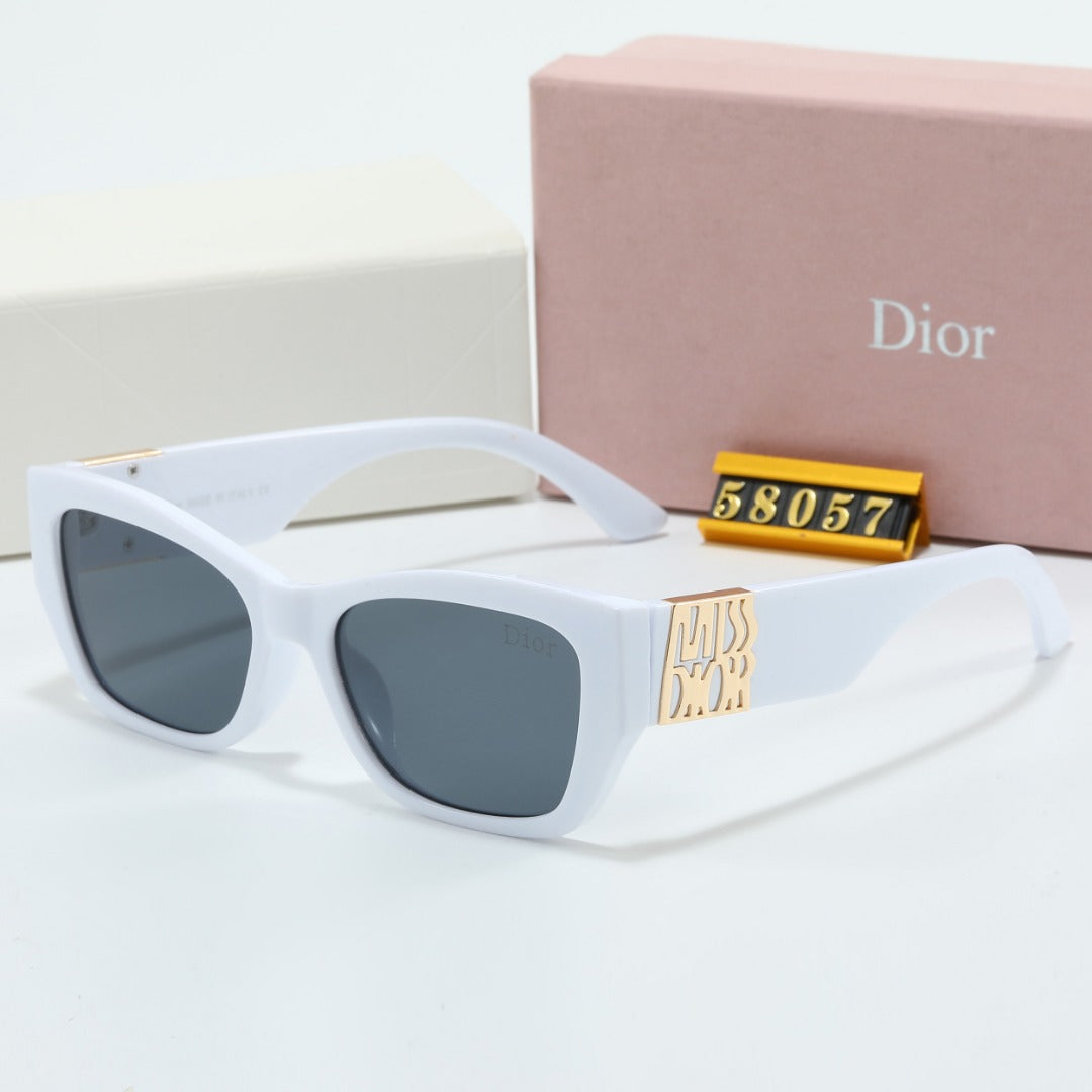 Lunettes de soleil rectangulaires Metal Signature Temples