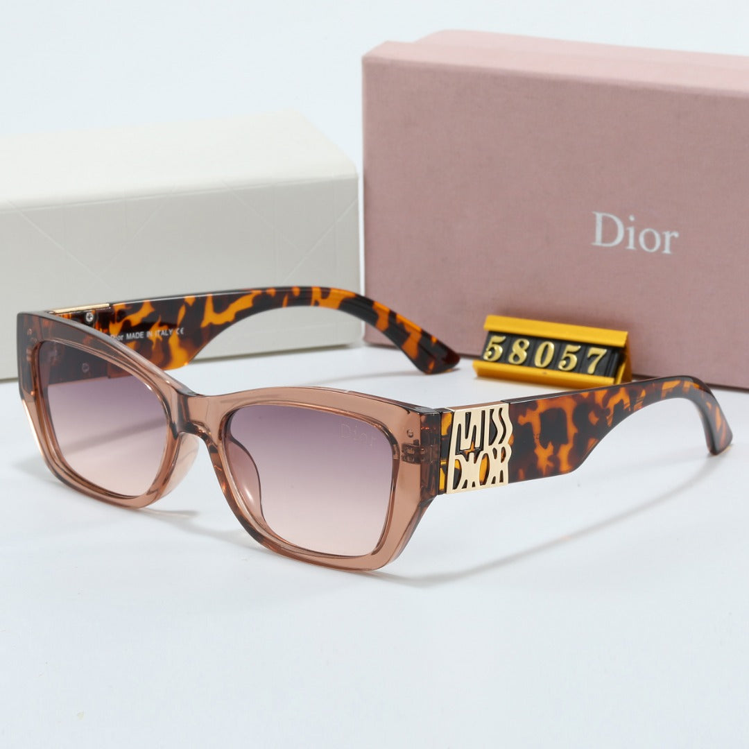 Lunettes de soleil rectangulaires Metal Signature Temples