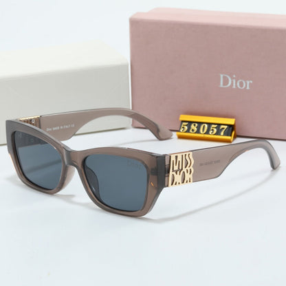 Lunettes de soleil rectangulaires Metal Signature Temples