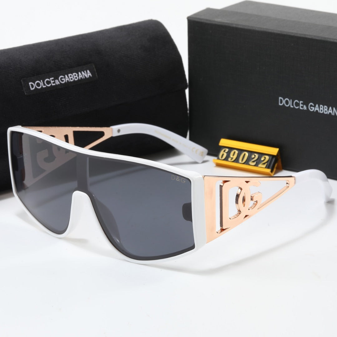 Lunettes de soleil surdimensionnées à monture métallique et tendance