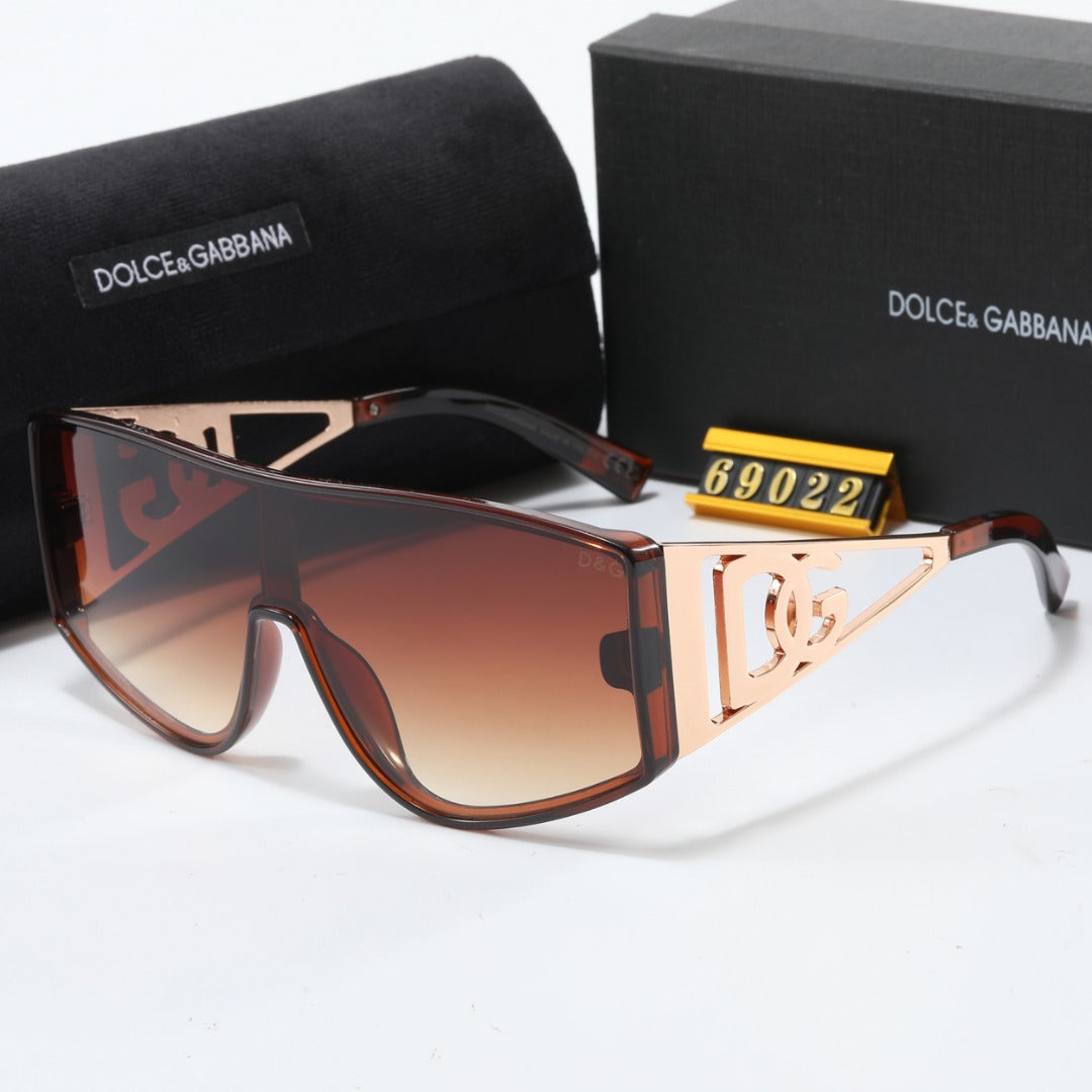 Lunettes de soleil surdimensionnées à monture métallique et tendance