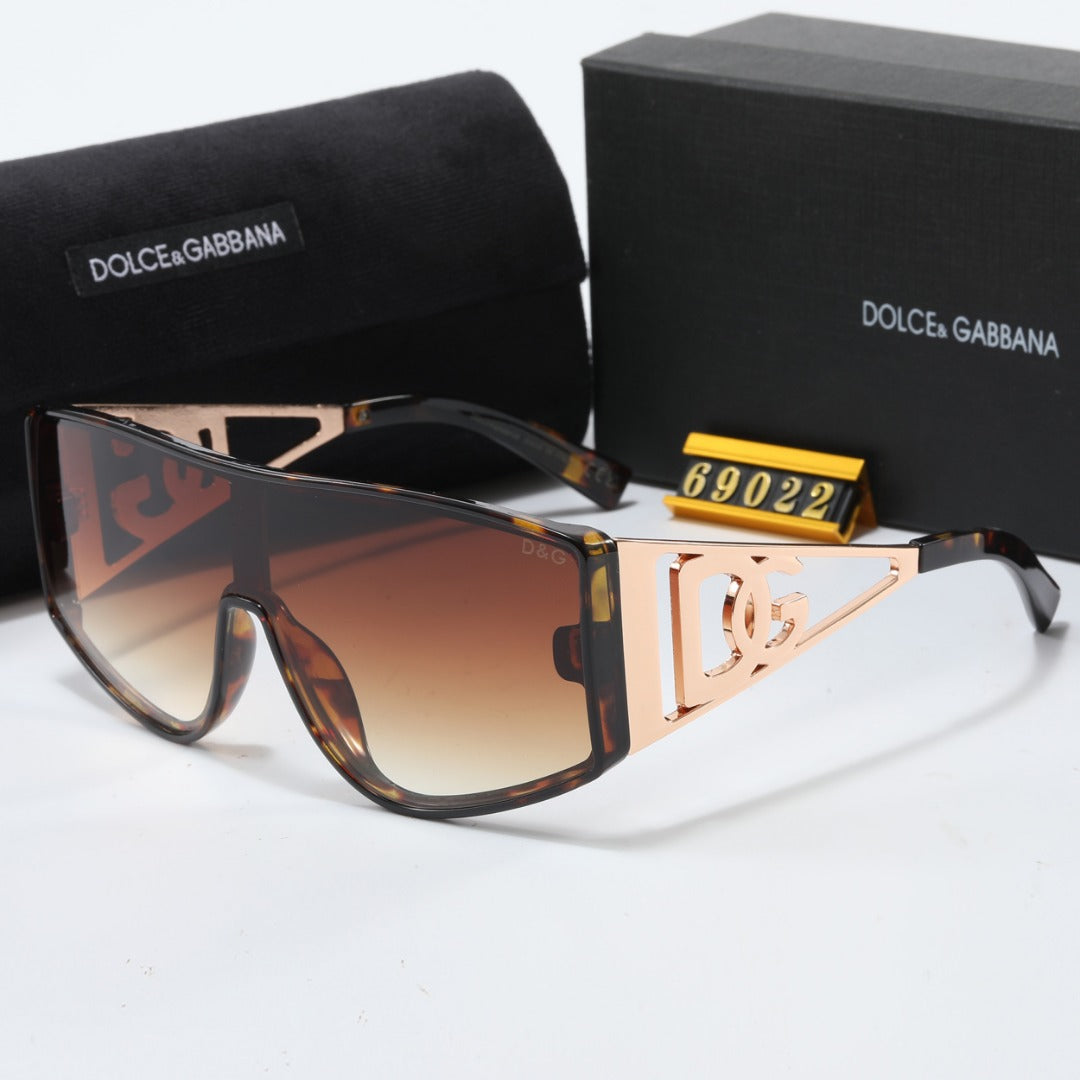 Lunettes de soleil surdimensionnées à monture métallique et tendance