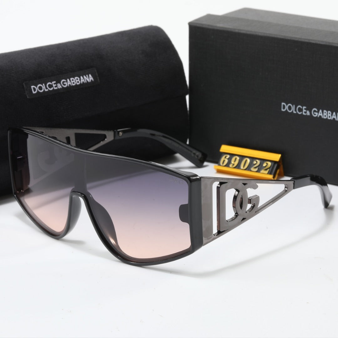 Lunettes de soleil surdimensionnées à monture métallique et tendance