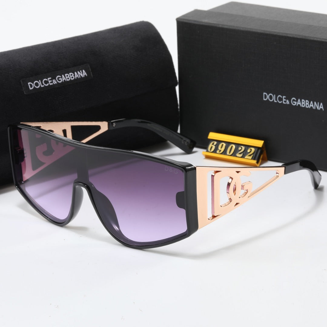 Lunettes de soleil surdimensionnées à monture métallique et tendance